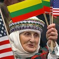 Jadvyga Bieliauskienė. Nuotrauka daryta per George'o W.Busho vizitą Lietuvoje.