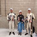 Ernesta Globytė, Rolandas Salys, Mindaugas Liatukas (GSR Motorsport) po apdovanojimo Spa 12 val. lenktynėse