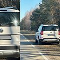 Policijos trikojis, paslėptas automobilyje