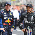 Maxas Verstappenas ir Lewisas Hamiltonas Kinijos GP