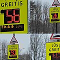 Greičio tablo Vilniuje