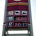Degalų kaina Vilniuje, Circle K prie Parlamento, kovo 9 d.