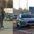 Du asmenys be &scaron;almų važiavo vienu elektriniu paspirtuku