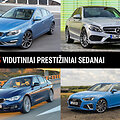 10 metų senumo vidutinės klasės prestižiniai sedanai ir universalai