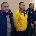 Keturi kauniečiai &ndash; (i&scaron; kairės) R.N.Žlioba, M.Žilinskas, T.Tumasonis ir E.Bilinskas, trečiadienio vakarą Vilniaus apygardos teisme i&scaron;klausė griežto nuosprendžio, tačiau laisvės kol kas neprarado.