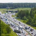 Dėl sunkiasvorio automobilio avarijos Vakariniame aplinkkelyje kilo eismo spūstys