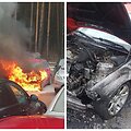 Saulėtekyje sudegęs BMW