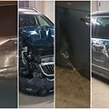 Avarijų virtinės padariniai: įtariamojo avarijos kaltininko &bdquo;&Scaron;koda&ldquo; apdaužyta labiausiai