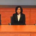 Vilniaus miesto apylinkės teismo pirmininkė Loreta Braždienė, pavaduotojai Alenas Piesliakas (kairėje), Gediminas Viederis.