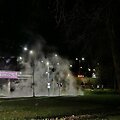 Naktį, dėl incidento &scaron;ilumos trasoje, Ateities gatvėje Vilniuje veržėsi garai