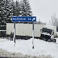 Užblokuotas kelias prie Plungės