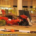 Kraupi &bdquo;Ferrari 599 GTO&ldquo; avarija Singapūre