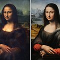 &bdquo;Mona Lisa&ldquo; kairėje ir &bdquo;jaunesnė&ldquo; &bdquo;Mona Lisa&ldquo; de&scaron;inėje