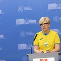 Ingrida &Scaron;imonytė su Ukrainos futbolo rinktinės mar&scaron;kinėliais