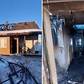 Bendruomenė pra&scaron;o pagalbos nukentėjusiai &scaron;eimai: Maženių kaime sudegė gyvenamasis namas