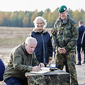 Lietuvos ir Vokietijos gynybos ministrų apsilankymas Vokietijos brigados karių pratybose