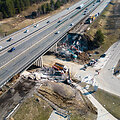 Per naktį nugriautas viadukas vir&scaron; Jonavos gatvės Kaune