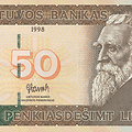 Ray Bartkaus sukurtas 50 litų banknotas