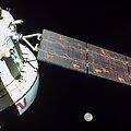 Erdvėlaivio &bdquo;Orion&ldquo; per misiją &bdquo;Artemis 1&ldquo; 2022-aisiais užfiksuotas vaizdass