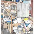 Julijos Skudutytės akvarelė &bdquo;Entropija&ldquo;