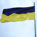 Lietuvos delegacija lankosi atstatomoje mokykloje Avdijivkos mieste Rytų Ukrainoje