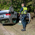 Oskaro MIla&scaron;iaus gatvėje apsivertė automobilis &bdquo;Peugeot&ldquo;