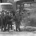 Sovietų sąjungos tankai ir kariai Vilniuje 1991 m. sausį