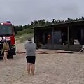 Palangos pliaže degė pirtis
