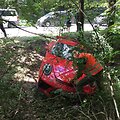 Antakalnyje, &Scaron;ilo g., nuo kelio nuskriejo nesuvaldytas &bdquo;Porsche&ldquo;, prie&scaron; tai atsitrenkęs į VW.