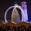 Vilniaus Kalėdų eglės įžiebimas Katedros aik&scaron;tėje
