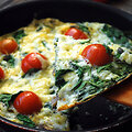 Omletas su &scaron;pinatais