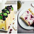 Nidos nekeptas jogurtinis tortas su avietėmis
