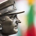 Merkinėje atidengtas paminklas Lietuvos partizanų vadui Adolfui Ramanauskui-Vanagui