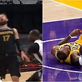 Jonas Valančiūnas ir LeBronas Jamesas