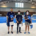 E.Petkus (kairėje) ir A.Vanagienė (de&scaron;inėje) Tokai universitete, kur treniruosis gimnastas Robertas Tvorogalas