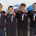 Lietuvos komanda (Rokas Jazdauskas, Tajus Ju&scaron;ka, Kirilas Stepanovas ir Kristupas Trepočka)