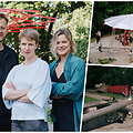 Architektai Petras I&scaron;ora, Ona Lozuraitytė ir menininkė Kamilė Krasauskaitė. Krosnies paviljonas