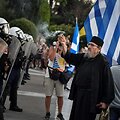 Protestas prie&scaron; privalomą sveikatos priežiūros darbuotojų skiepijamasi Atėnuos