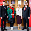 Kultūros ministras Simonas Kairys, Vokietijos kultūros ministrė Claudia Roth, Estijos kultūros ministrė Piret Hartman ir Latvijos kultūros ministras Nauris Puntulis.