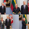 Už nuopelnus Lietuvai apdovanoti buvęs JAV gynybos sekretorius Markas Thomas Esperas ir ką tik tarnybą baigęs Portugalijos kariuomenės vadas Antonio da Silva Ribeiro.