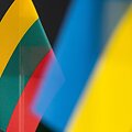 Žygimantas Gedvila/BNS nuotr. Lietuvos ir Ukrainos vėliavos