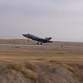 F-35 'Adir' kovos lėktuvas nusileidžia Nevatim oro bazėje.