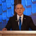 Izraelio Ministras Pirmininkas Netanyahu kalba Jeruzalės atminimo dienos ceremonijoje. / GIL COHEN-MAGEN / via REUTERS