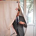 Prancūzijos ministras balsuoja Paryžiaus rinkimuose. / Firas Abdullah- POOL/SIPA / Firas Abdullah- POOL/SIPA