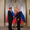 V. Putinas &Scaron;BO susitikime Kazachstane pasidžiaugė kaip niekad stipriais ry&scaron;iais su Kinija / SERGEI GUNEYEV / AFP