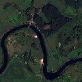 Ukraina skelbia smogusi dar vienam tiltui Rusijos Kursko srityje / 2024 Planet Labs Inc / via REUTERS