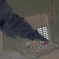 Dūmai kyla i&scaron; naftos saugyklos Rostovo regione. / 2024 Planet Labs Inc. / via REUTERS