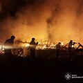Po i&scaron;puolio Kryvyj Rihe pirmadienį / STATE EMERGENCY SERVICE OF UKRAI / via REUTERS