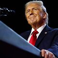 D. Trumpas paskelbė laimėjęs JAV prezidento rinkimus / CHIP SOMODEVILLA / Getty Images via AFP