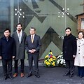 Taivaniečių delegacija lankėsi prie Seimo barikadų / Lukas Balandis/BNS nuotr.
